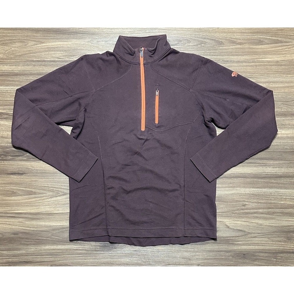 Mountain Hardwear 1/4 Zip Pullover Microchill Sweater Burgundy Men's Sz M